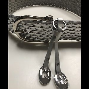 NWT Silver Leather Michael Kors Belt